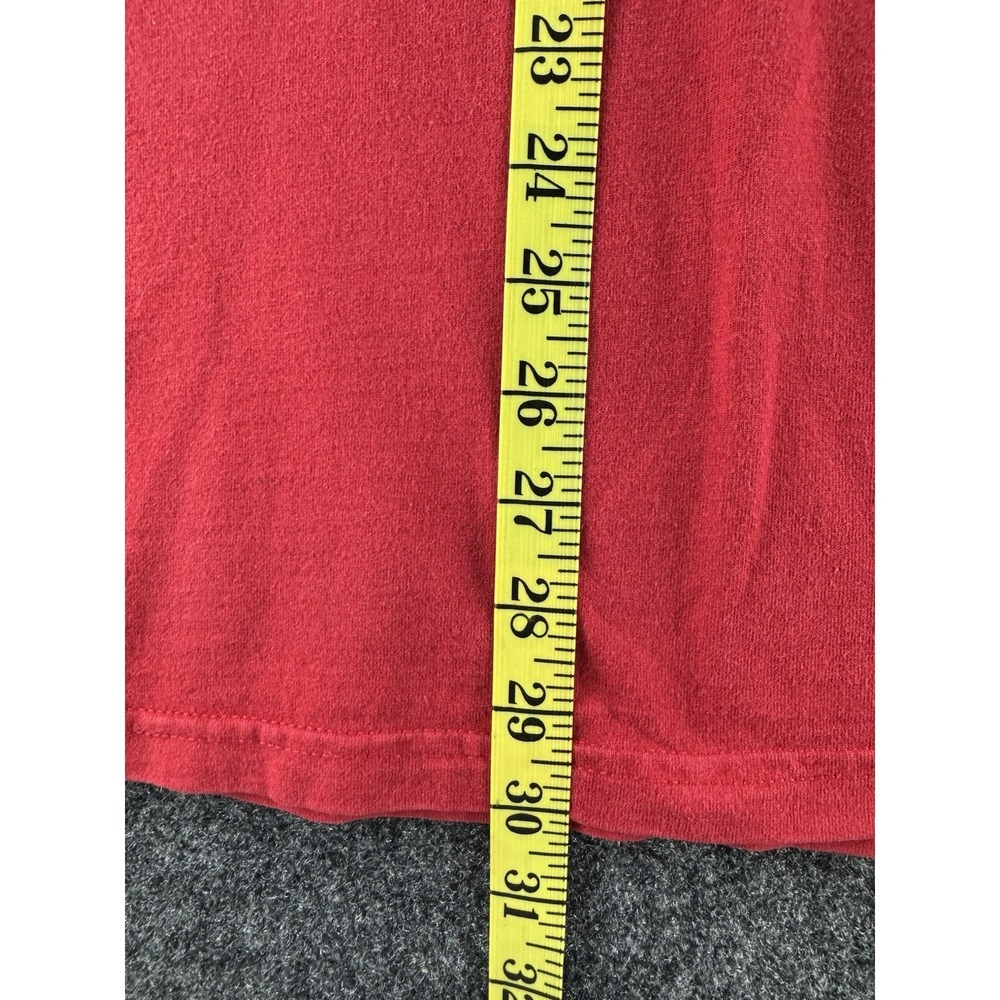 VTG Russell Athletic Pocket T Shirt XL Red Blank Pro Cotton Heavyweight - Picture 7 of 7